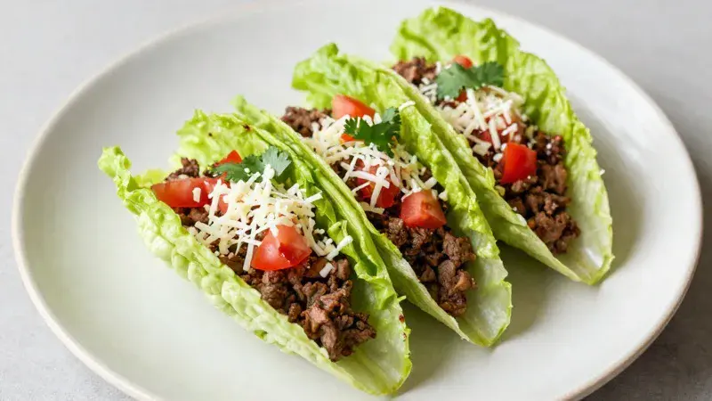 Lettuce-Wrap Beef Tacos