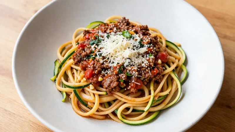 Courgette Noodle Bolognese