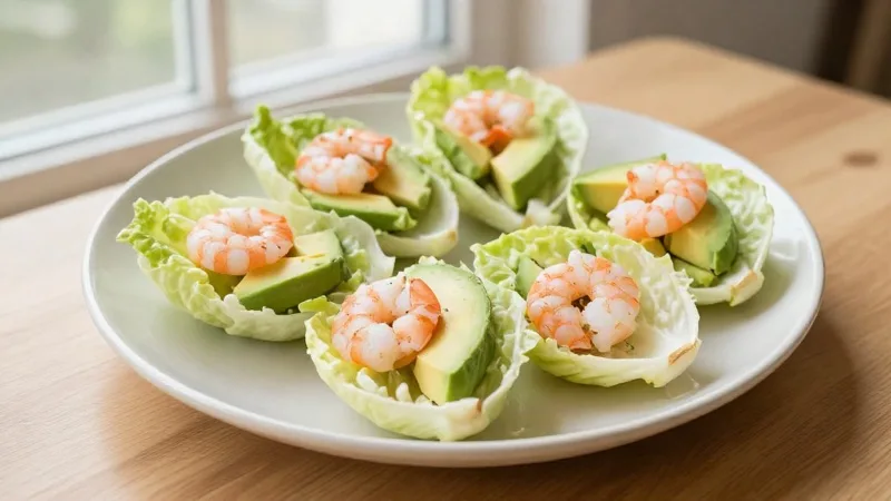 Shrimp Avocado Lettuce Wraps