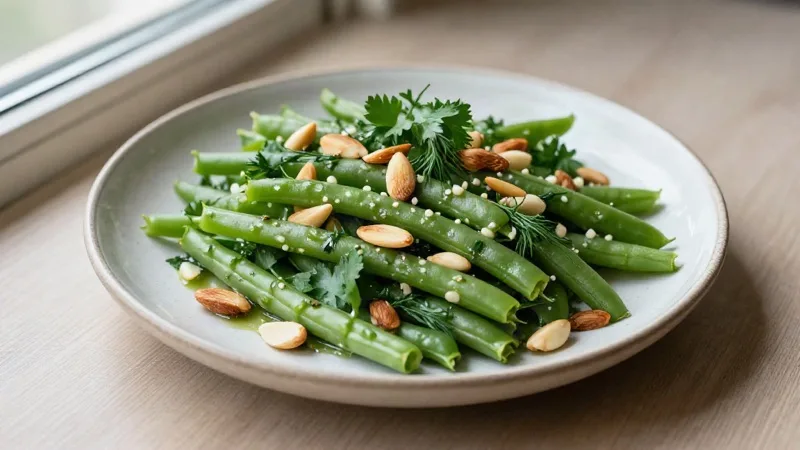 Green Bean Salad with Garlic Dressing