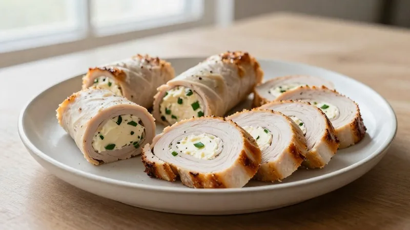 Keto Cheese & Turkey Roll-Ups