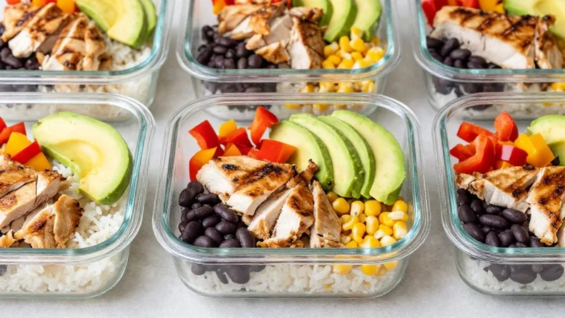 Meal-Prep Chicken Burrito Bowls (5 boxes)