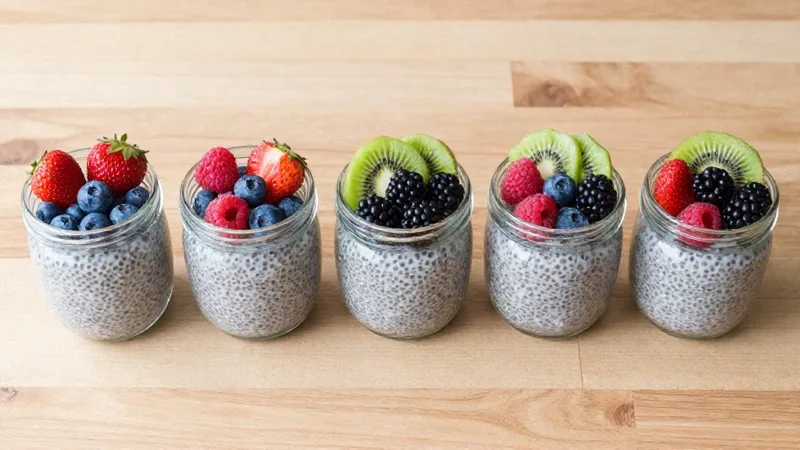 Chia Pudding Prep Pots (5 days)
