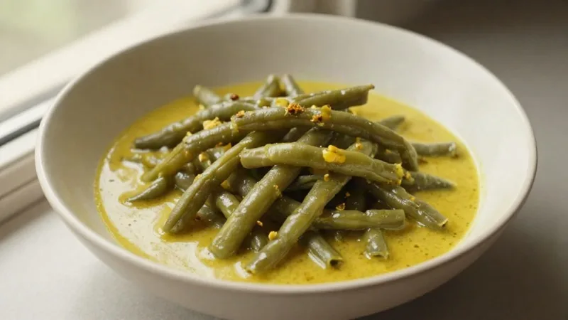 Curried Green Beans (Kerrieboontjies)