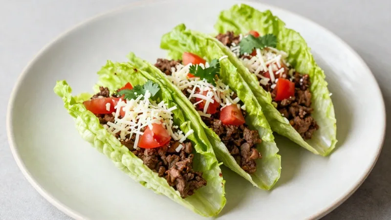 Lettuce-Wrap Beef Tacos