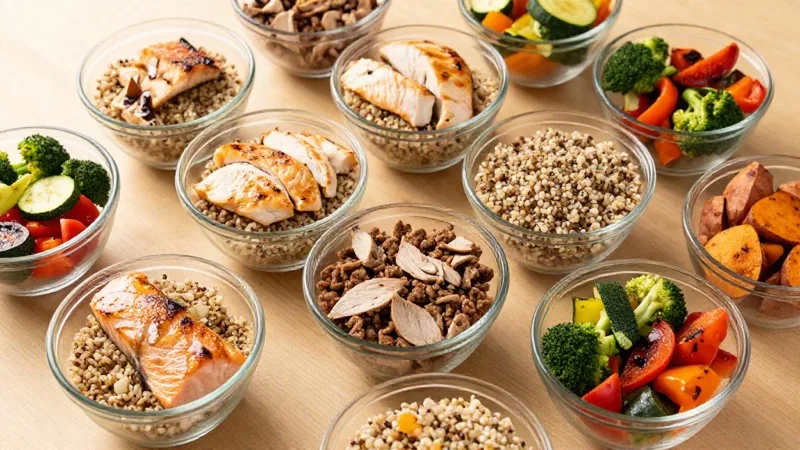 Weekly Buffet Prep: Proteins, Grains & Roast Veg