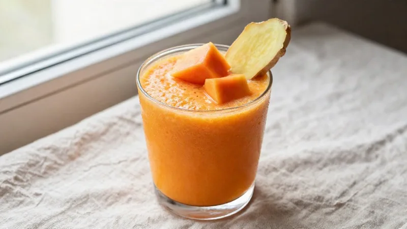 Papaya Ginger Immunity Smoothie