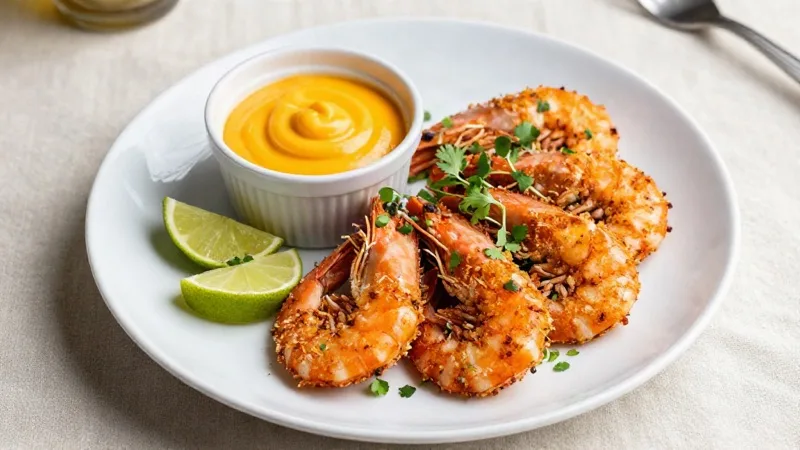 Air-Fryer Caribbean Coconut Prawns