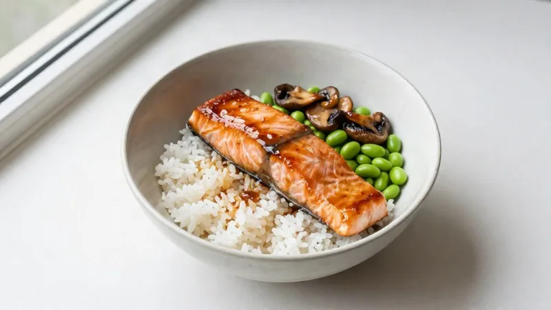 Umami Miso Glazed Salmon Bowl