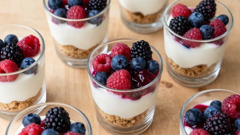 Greek Yogurt Cheesecake Pots