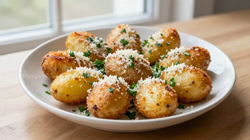 Air-Fryer Garlic Parmesan Baby Potatoes Bliss