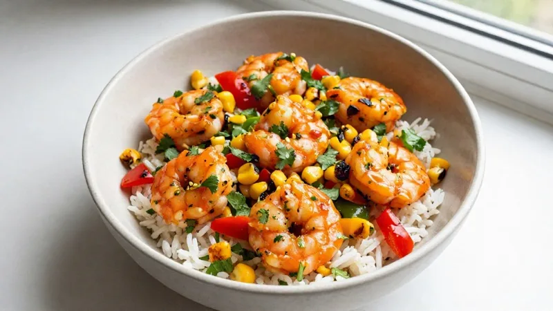 Chilli-Lime Shrimp Fiesta Bowls