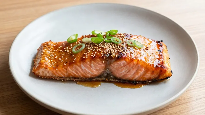 Air-Fryer Honey Soy Glazed Salmon