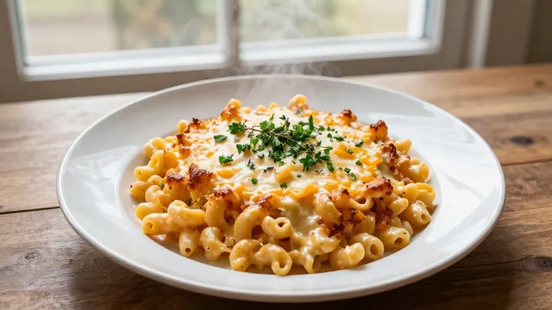 Baked Mac & Cheese with Garden Herbs