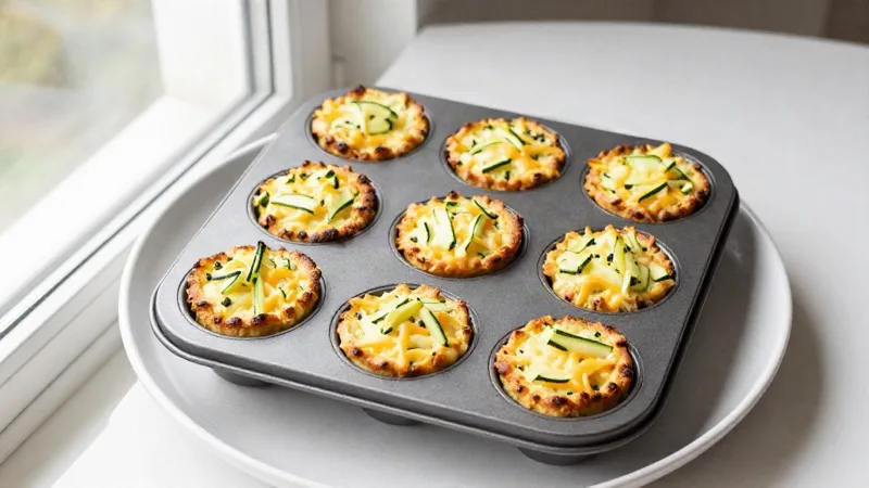 Keto Egg Muffins with Cheese & Zucchini