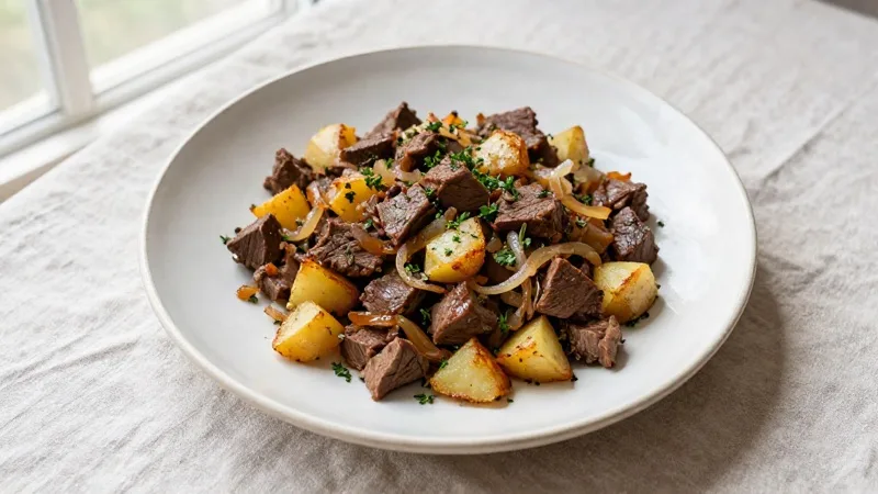 Beef Heart Hash