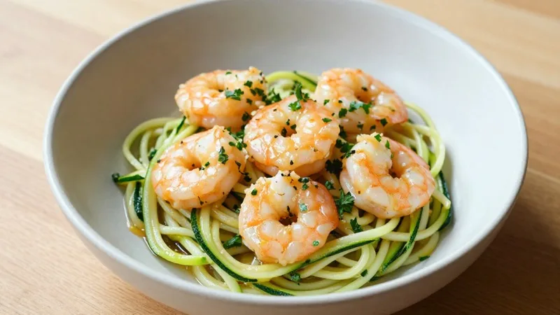 Garlic Butter Shrimp with Zoodles