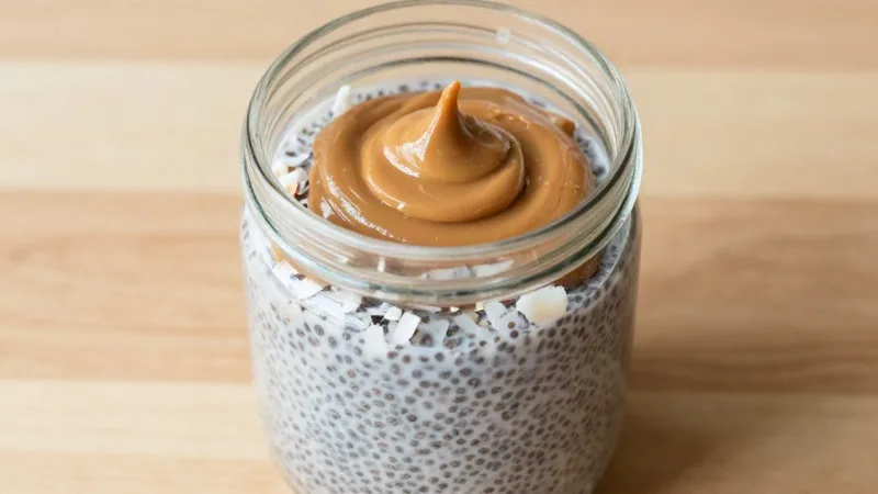 Almond Butter Coconut Chia Pudding