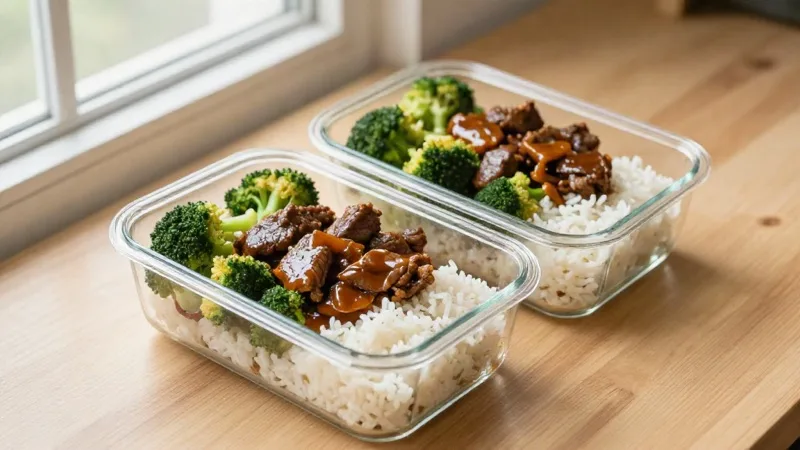 Meal-Prep Beef & Broccoli Boxes