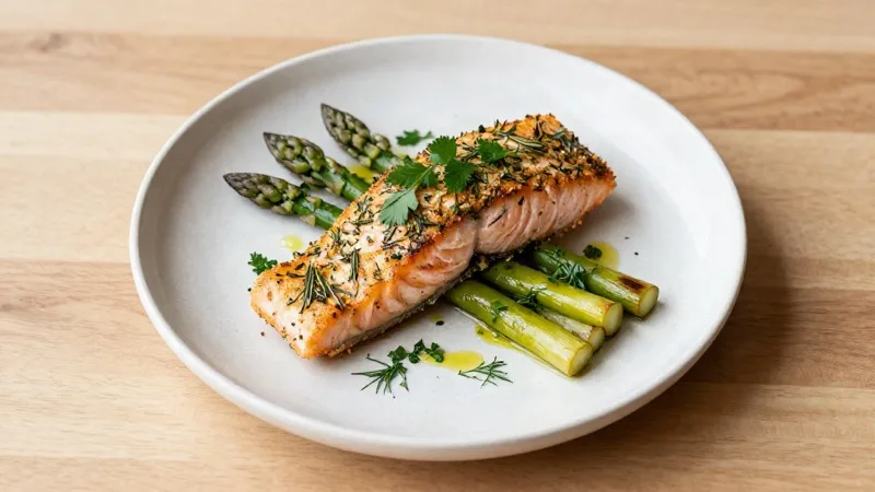 Herb-Roasted Salmon & Asparagus