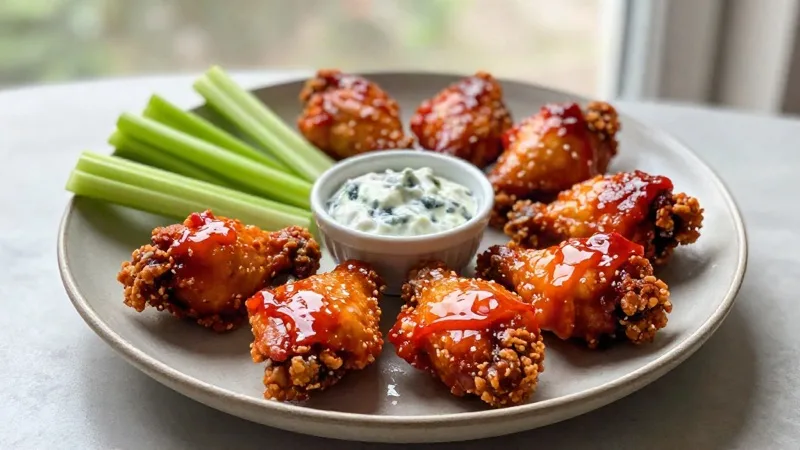 Air-Fryer Spicy Buffalo Chicken Wings