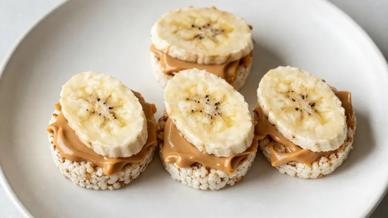 Peanut Butter Banana Rice Cakes