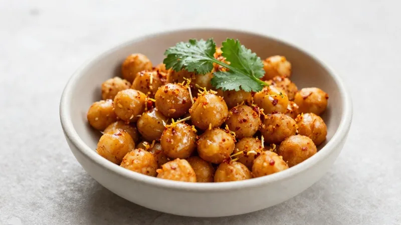 Air-Fryer Spicy Thai Crispy Chickpeas