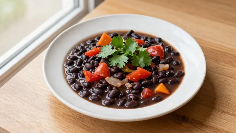 Brazilian Black Bean Stew with Garden Vegetables
